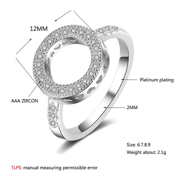 White Circlet of Stones Ring - Picture 3 of 8